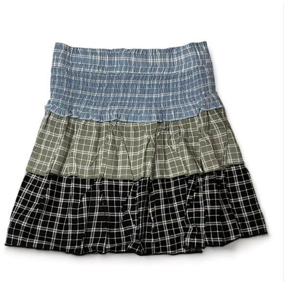 Derek Heart Juniors' Tiered Print Mini Skirt, Size M, New - Picture 7 of 7